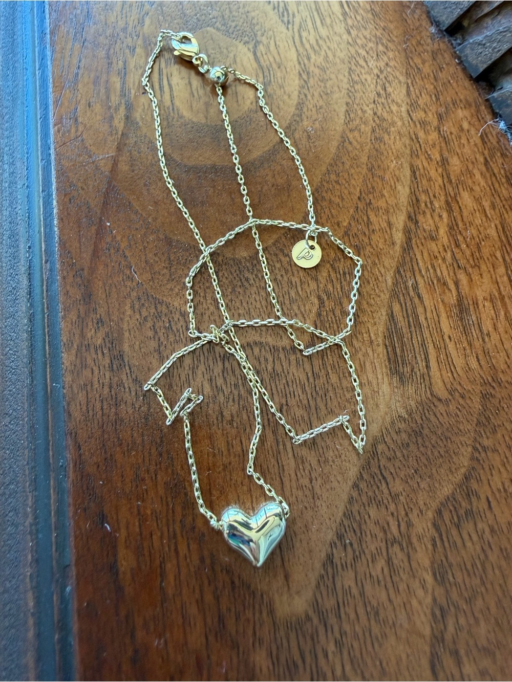Gold Heart Pendant Necklace - Women's Jewelry